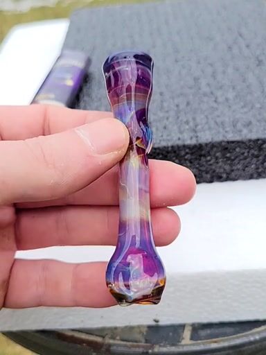Preview pic of Double amber purple chillum