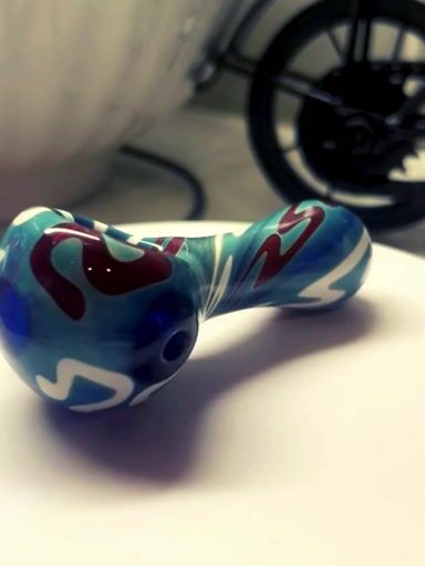 Preview pic of Hand Blown Mini Glass Spoon Pipe