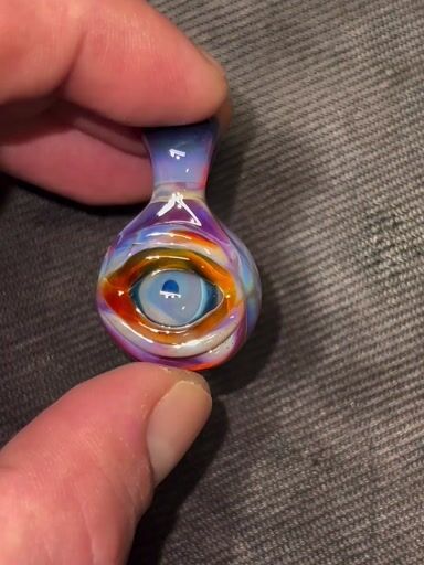 Preview pic of Amber purple eye pendant