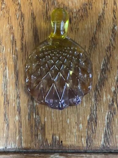 Preview pic of KSZ GLASS 2016 PINEAPPLE PENDANT RIPPLE FADE UV ORANGE CRUSH NEW OLD STOCK