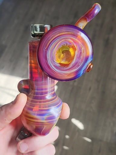 Preview pic of Slob Glass 10mm pull slide laid back bubbler