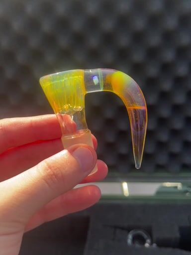 Preview pic of 18/4 Opal Fumed Dandi Glass American Slide (Brand New)