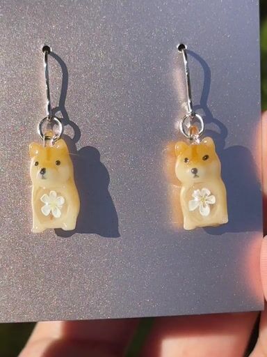 Preview pic of Dog Earrings by Azusa Glass