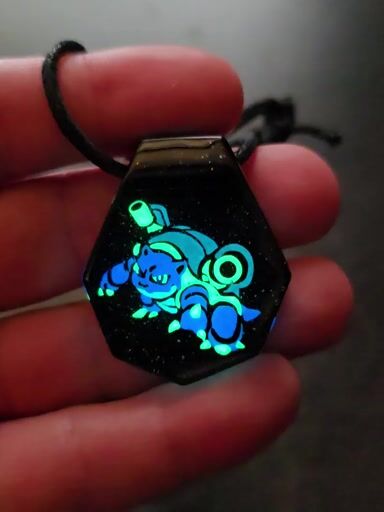 Preview pic of Blastoise Layered Glow Pendant Seconds
