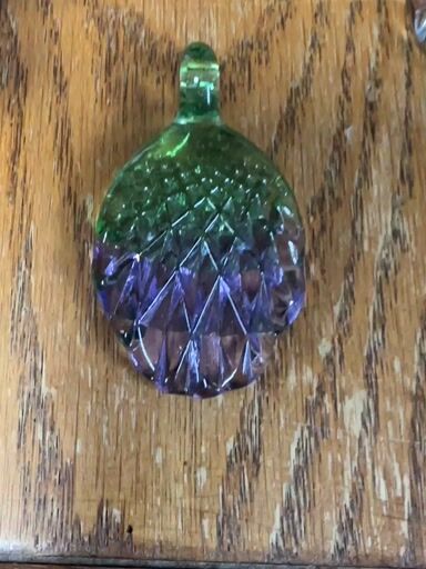 Preview pic of KZG GLASS PINEAPPLE PENDANT SUBLIME/PURPLE RAIN FADE 2016 NEW OLD STOCK