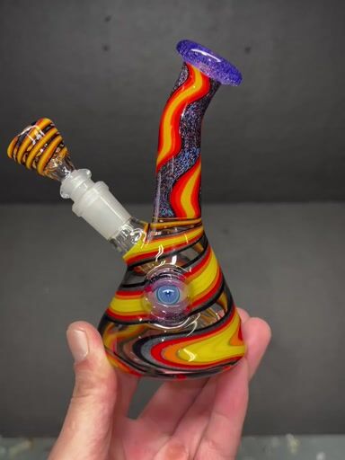 Preview pic of Dippy Glass worked dichro monster bubbler