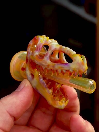 Preview pic of Dinosaur Skull Carb Cap-Giganotosaurus