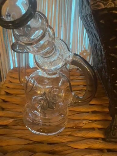 Preview pic of Clear mini dab rig / recycler-style rig