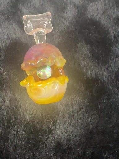 Preview pic of Stabby Joe UV Lucy & Illuminati clamshell pendant with opal