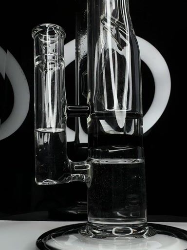 Preview pic of Grav Clear Straight Base W/ Disc Water Pipe 14mm Female Intake + Bowl 14mm Male