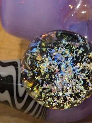 Preview pic of Purple slyme with galaxy jailbird tubing rainbow dichro galaxy marble