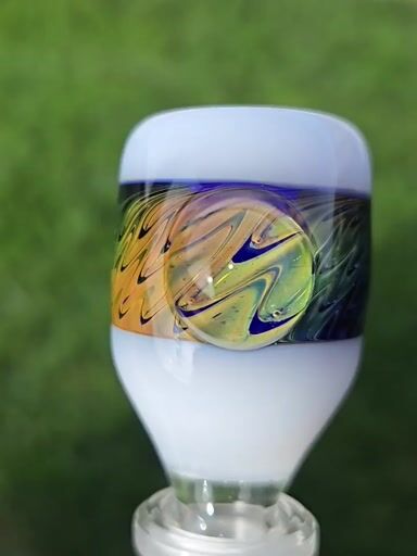 Preview pic of Ripple Glass 14mm Fume Band Slide