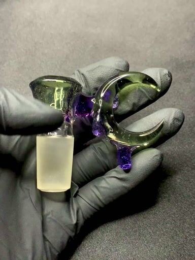 Preview pic of CFL Parallax/Gold purple crescent moon drip 18mm slide