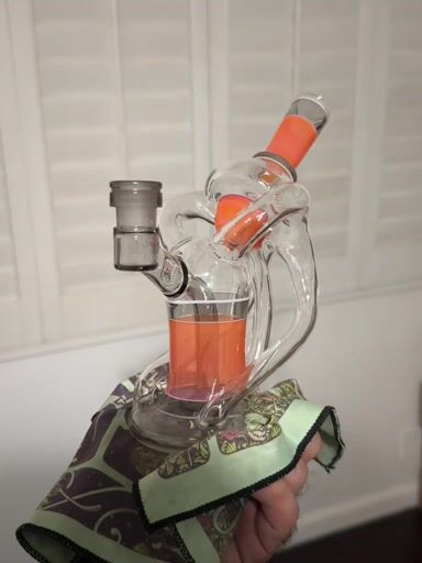 Preview pic of Stephan Peirce ORA Recycler 14mm Color: Purple Lilac / Tangie Combo Includes: Turtle Case