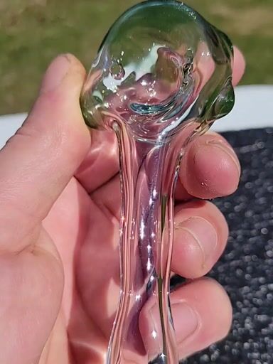 Preview pic of Bubble hash spoon #17 green stardust