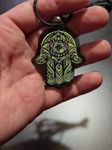 Preview pic of Fall Hamsa Hand Glow Pendant