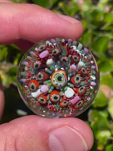 Preview pic of Conversion Glass  Eye Flower Marble