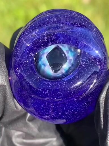 Preview pic of Purple Lollipop Eyeball Marble by Modified Creations