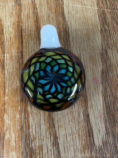 Preview pic of Rushin glass sturdy dome fillacello pendant 2015 new old stock