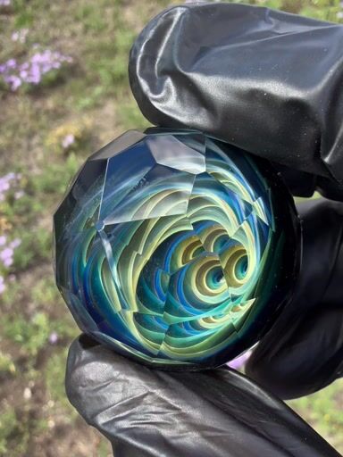 Preview pic of Mr Facet Fumed Vortex Faceted Marble