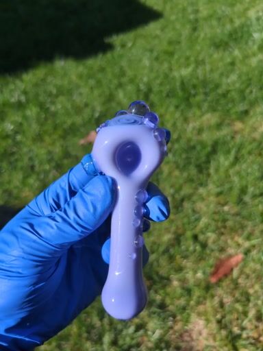 Preview pic of Milky purple dry pipe with cap