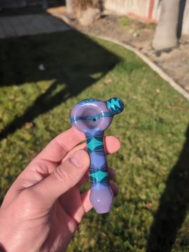 Preview pic of 9 section purple line worked spoon