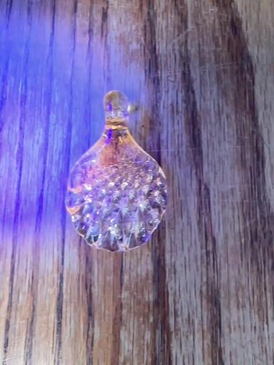 Preview pic of 2016 KZG Glass clear UV orange crush pineapple pendant NOS