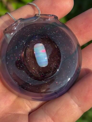 Preview pic of Crushed opal pendant