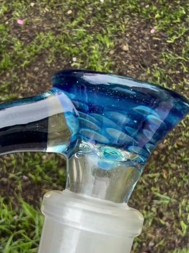 Preview pic of Blue Stardust Fumed Honeycomb 4 Hole Slide