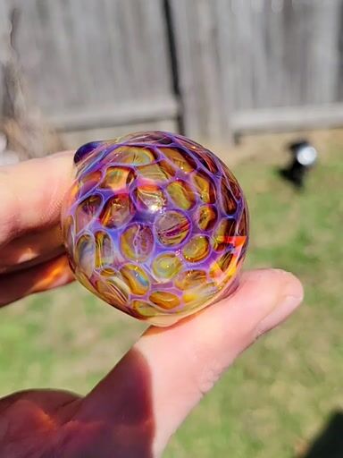 Preview pic of Amber purple honeycomb cap