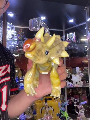 Preview pic of JTS Glass - Cleveland Local Glass Triceratops Water Pipe