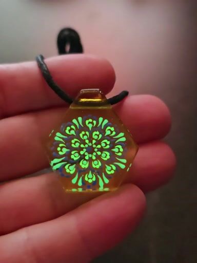 Preview pic of Dot Mandala Layered Glow Pendant